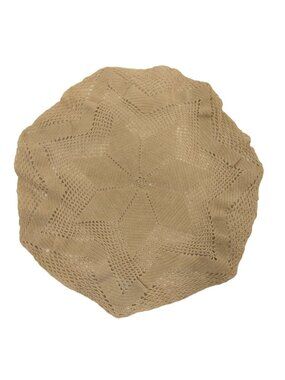 Doily Beige Star Hand Crocheted Round Octagon Grannycore Vintage 12 inch